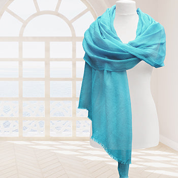 Cashmere Pashmina - Sea Blue