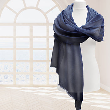 Cashmere Pashmina - Navy