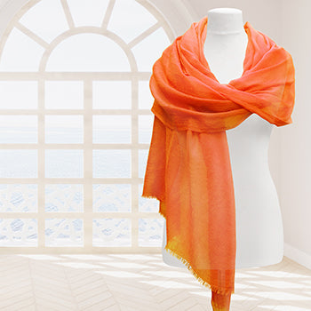 Cashmere Pashmina - Tangerine