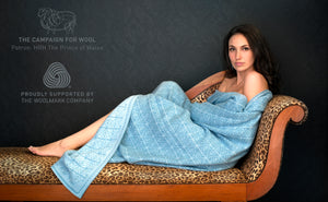 Shades of Blue Snowflake - Blankets & Throws