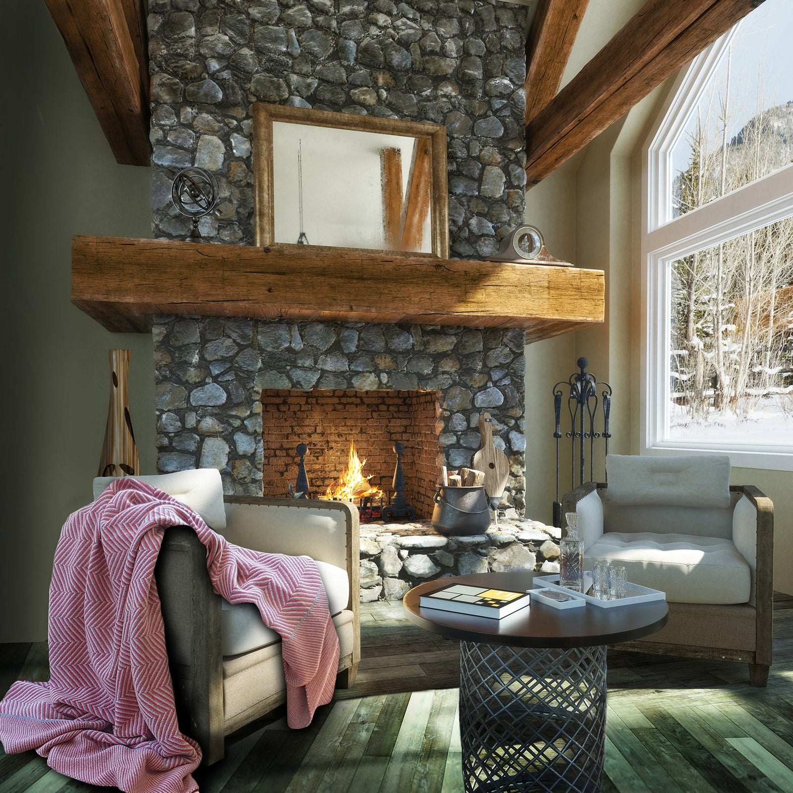 Orange & Wood - Blankets & Throws